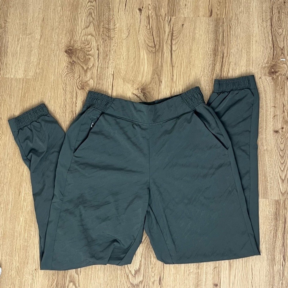 Athleta Brooklyn Textured Jogger Pants Women Size 4 Dark Green Athletic‎